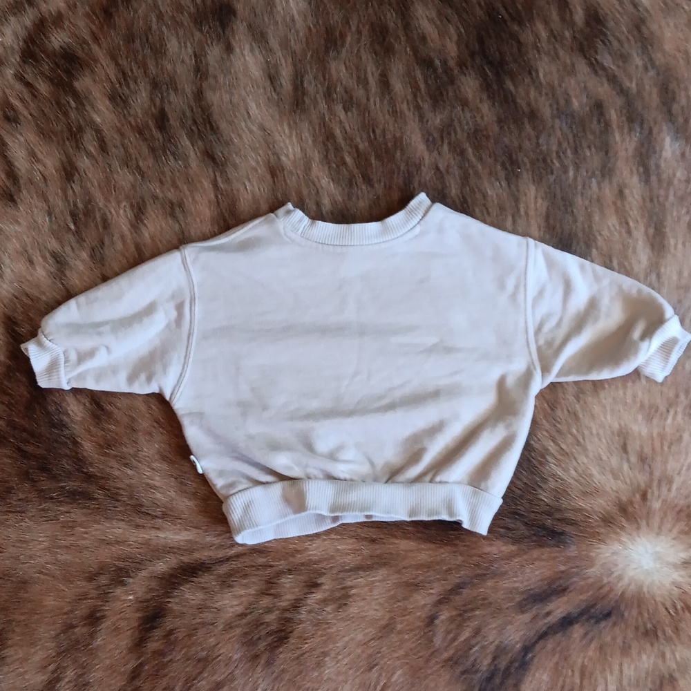 Easy Peasy Cousin crew organic cotton sweatshirt tan - Picture 3 of 5
